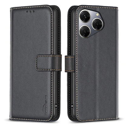 BINFEN COLOR BF17 For Transsion Tecno Spark 20 Pro PU Leather Case Phone Wallet Cover
