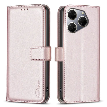 BINFEN COLOR BF17 For Transsion Tecno Spark 20 Pro PU Leather Case Phone Wallet Cover