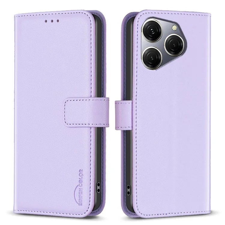 BINFEN COLOR BF17 For Transsion Tecno Spark 20 Pro PU Leather Case Phone Wallet Cover