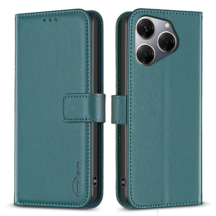 BINFEN COLOR BF17 For Transsion Tecno Spark 20 Pro PU Leather Case Phone Wallet Cover
