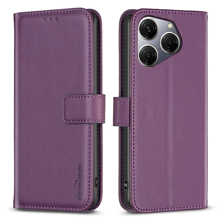 BINFEN COLOR BF17 For Transsion Tecno Spark 20 Pro PU Leather Case Phone Wallet Cover