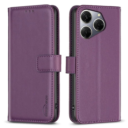 BINFEN COLOR BF17 For Transsion Tecno Spark 20 Pro PU Leather Case Phone Wallet Cover