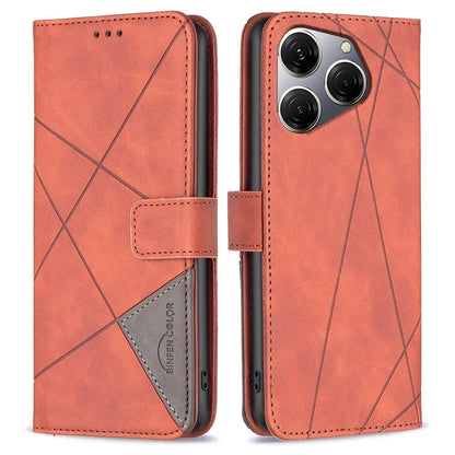 BINFEN COLOR BF05 For Transsion Tecno Spark 20 Pro Leather Case Stand Wallet Cover