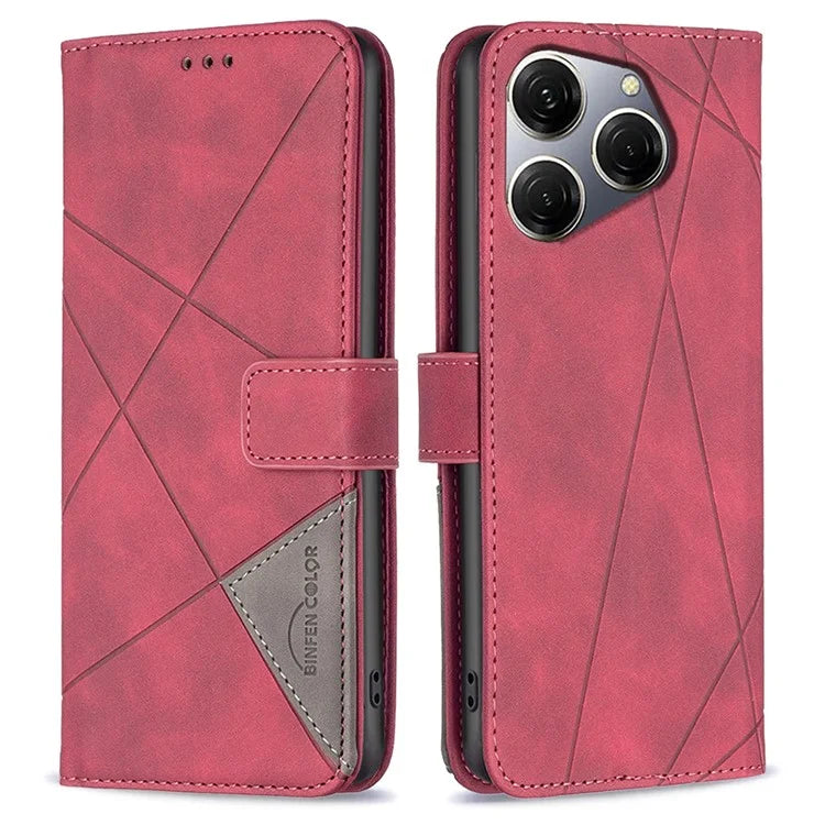 BINFEN COLOR BF05 For Transsion Tecno Spark 20 Pro Leather Case Stand Wallet Cover