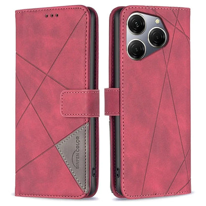 BINFEN COLOR BF05 For Transsion Tecno Spark 20 Pro Leather Case Stand Wallet Cover