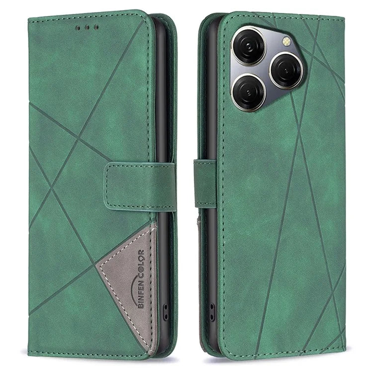 BINFEN COLOR BF05 For Transsion Tecno Spark 20 Pro Leather Case Stand Wallet Cover