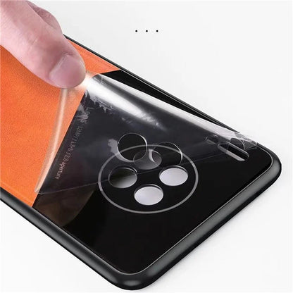 Back Shell for Samsung Galaxy A55 5G Magnetic Car Mount PU+TPU+PC Cell Phone Cover