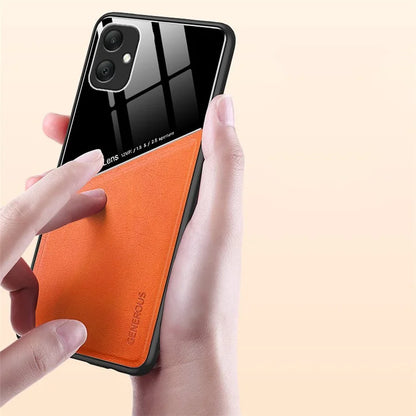 For Samsung Galaxy A05 4G Case PU+TPU+PC Magnetic Car Mount Phone Cover