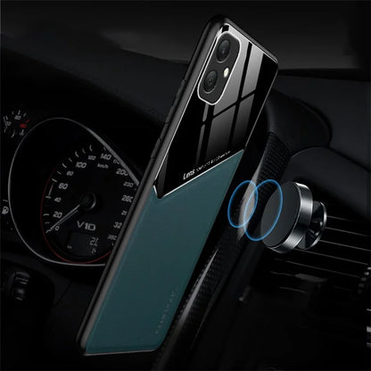 For Samsung Galaxy A05 4G Case PU+TPU+PC Magnetic Car Mount Phone Cover