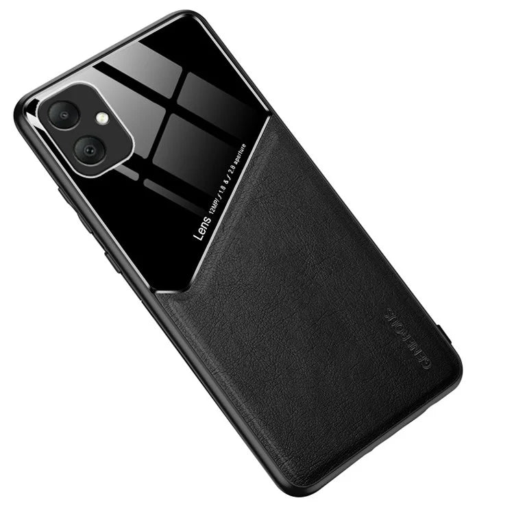 For Samsung Galaxy A05 4G Case PU+TPU+PC Magnetic Car Mount Phone Cover