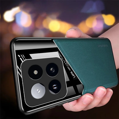 For Xiaomi 14 Pro Case PU+TPU+PC Phone Cover Work with Magnetic Car Mount