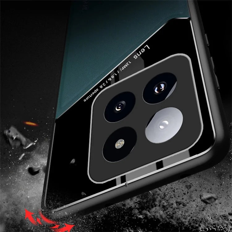 For Xiaomi 14 Pro Case PU+TPU+PC Phone Cover Work with Magnetic Car Mount