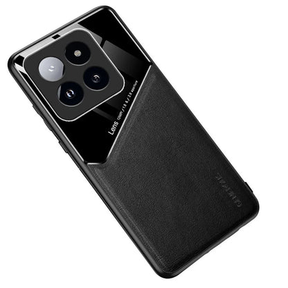 For Xiaomi 14 Pro Case PU+TPU+PC Phone Cover Work with Magnetic Car Mount
