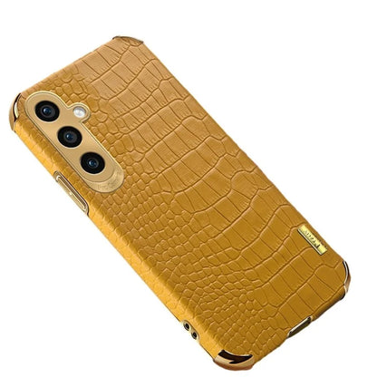 For Samsung Galaxy A15 4G / 5G Case Crocodile Texture 6D Electroplating Smart Phone Cover