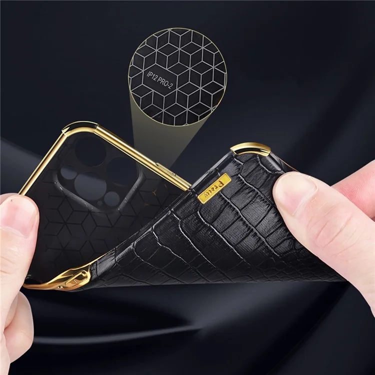 For Samsung Galaxy A25 5G (Global) (161.0 x 76.5 x 8.3mm) Cell Phone Case Crocodile Texture Electroplating Cover