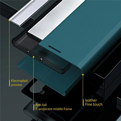 For Samsung Galaxy A13 4G Case Stand PC Shell PU Leather Shockproof Phone Cover