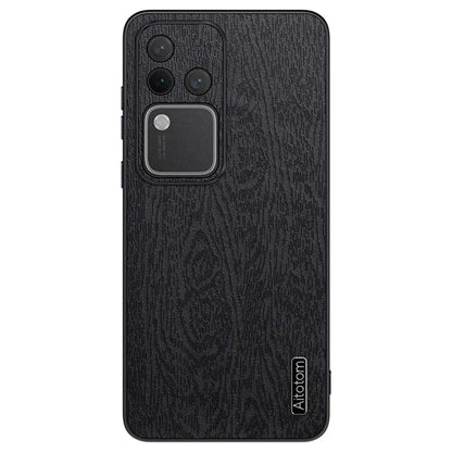 For vivo S18 Pro 5G Case Wood Grain Anti-scratch PU+PC+TPU Protective Shell