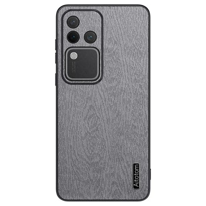 For vivo S18 Pro 5G Case Wood Grain Anti-scratch PU+PC+TPU Protective Shell
