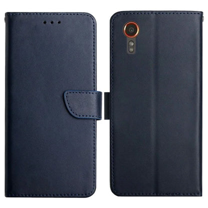 HT02 For Samsung Galaxy Xcover 7 Genuine Cow Leather Phone Case Wallet Flip Cover