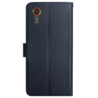 HT02 For Samsung Galaxy Xcover 7 Genuine Cow Leather Phone Case Wallet Flip Cover