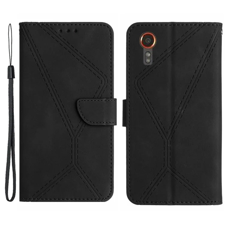 HT05 For Samsung Galaxy Xcover 7 Flip Leather Case Phone Cover with Wallet
