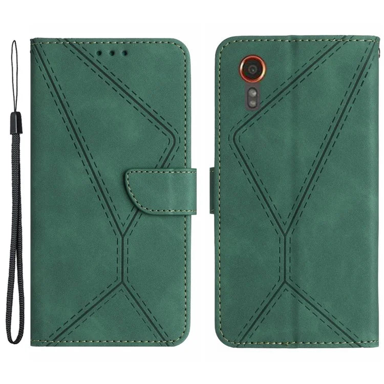 HT05 For Samsung Galaxy Xcover 7 Flip Leather Case Phone Cover with Wallet