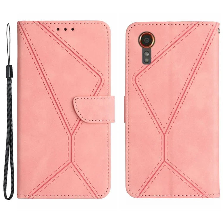 HT05 For Samsung Galaxy Xcover 7 Flip Leather Case Phone Cover with Wallet