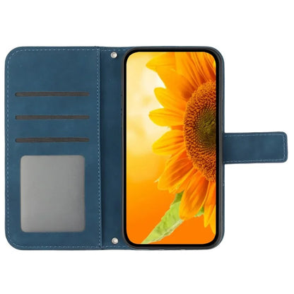 HT04 For Samsung Galaxy Xcover 7 Leather Case with Shoulder Strap Wallet Phone Cover