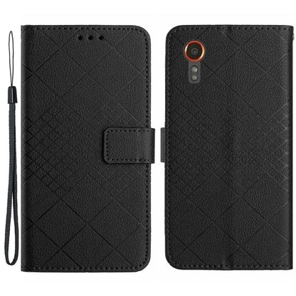 HT06 For Samsung Galaxy Xcover 7 Litchi Texture Leather Case Wallet Card Slots Cover