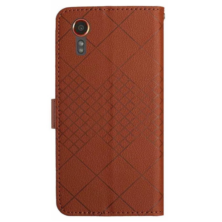 HT06 For Samsung Galaxy Xcover 7 Litchi Texture Leather Case Wallet Card Slots Cover