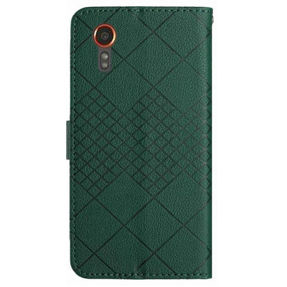 HT06 For Samsung Galaxy Xcover 7 Litchi Texture Leather Case Wallet Card Slots Cover