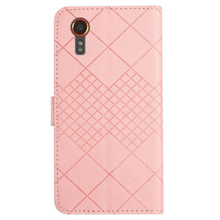 HT06 For Samsung Galaxy Xcover 7 Litchi Texture Leather Case Wallet Card Slots Cover