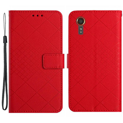 HT06 For Samsung Galaxy Xcover 7 Litchi Texture Leather Case Wallet Card Slots Cover