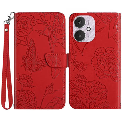 HT03 For Xiaomi Redmi 13C 4G / 5G / Poco C65 4G Wallet Leather Case with Hand Strap