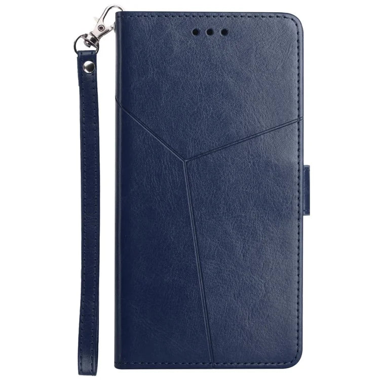 HT01 For Xiaomi Redmi 13C 4G / 5G / Poco C65 4G Leather Case Y-shaped Line Imprinted