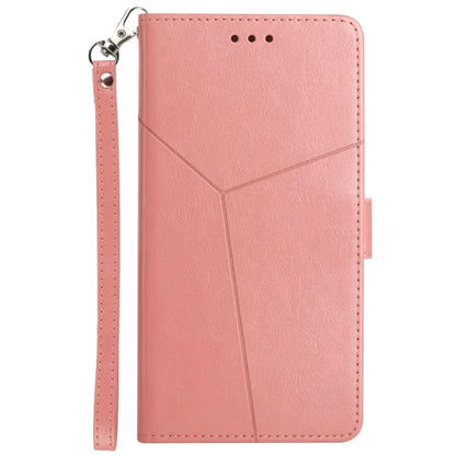 HT01 For Xiaomi Redmi 13C 4G / 5G / Poco C65 4G Leather Case Y-shaped Line Imprinted