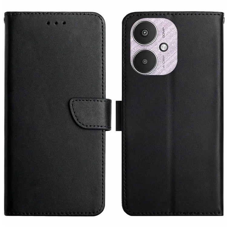 HT02 For Xiaomi Redmi 13C 4G / 5G / Poco C65 4G Case Phone Wallet Genuine Cow Leather Cover