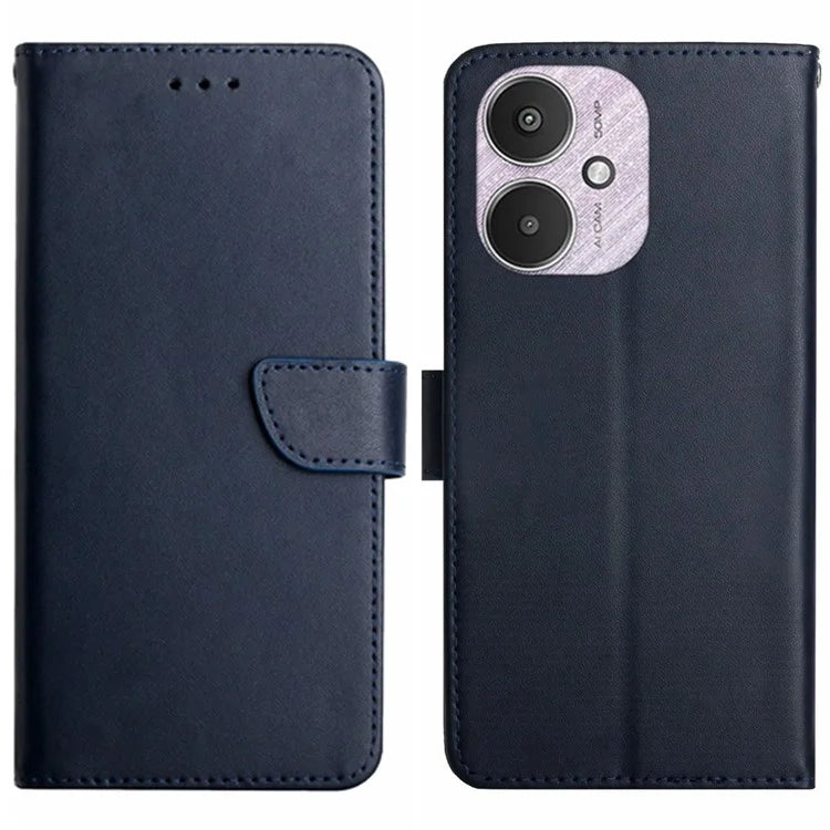 HT02 For Xiaomi Redmi 13C 4G / 5G / Poco C65 4G Case Phone Wallet Genuine Cow Leather Cover
