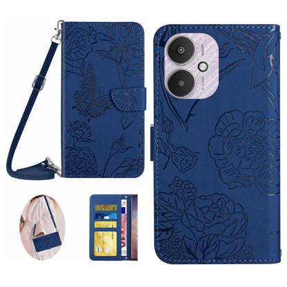 HT03 For Xiaomi Redmi 13C 4G / 5G / Poco C65 4G Crossbody Leather Case Phone Wallet Stand