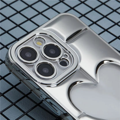 MNS Series for iPhone 14 Pro TPU Case Electroplating Phone Cover Clear 3D Heart Shape