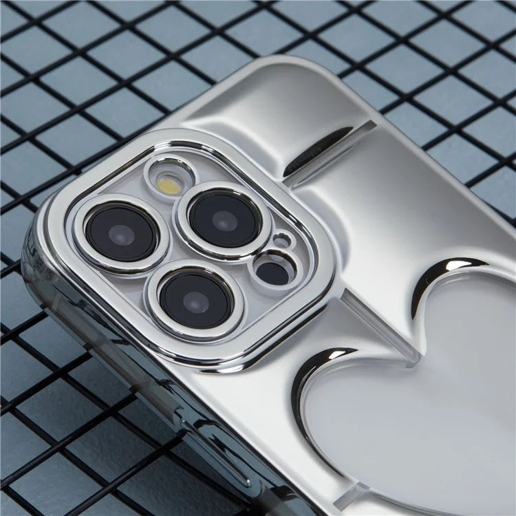 MNS Series for iPhone 15 Pro Max TPU Phone Case 3D Heart Precise Lens Protection