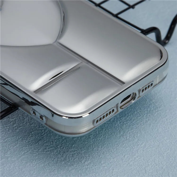 MNS Series for iPhone 15 Pro Max TPU Phone Case 3D Heart Precise Lens Protection