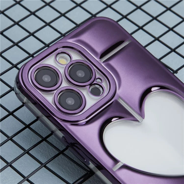 MNS Series for iPhone 15 Pro Max TPU Phone Case 3D Heart Precise Lens Protection