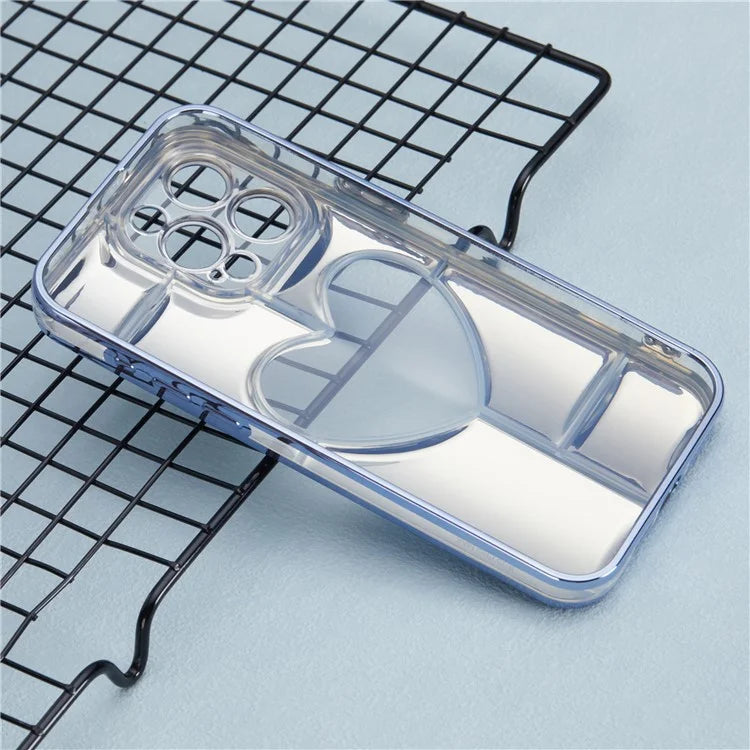 MNS Series for iPhone 15 Pro Max TPU Phone Case 3D Heart Precise Lens Protection