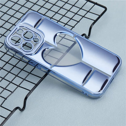 MNS Series for iPhone 15 Pro Max TPU Phone Case 3D Heart Precise Lens Protection