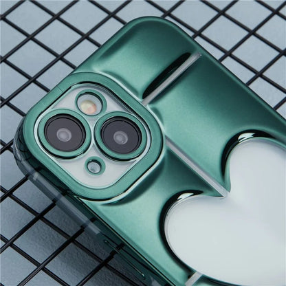 MNS Series Electroplating Case for iPhone 14 TPU Phone Cover with Clear 3D Heart