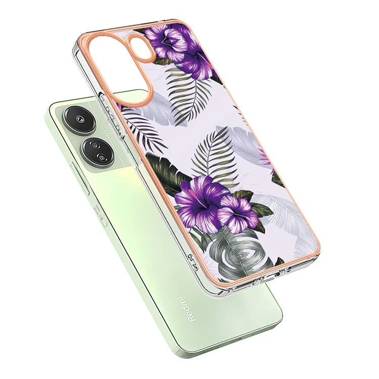 YB IMD Series-1 For Xiaomi Redmi 13C 4G / Poco C65 4G TPU Phone Case Electroplating Cover