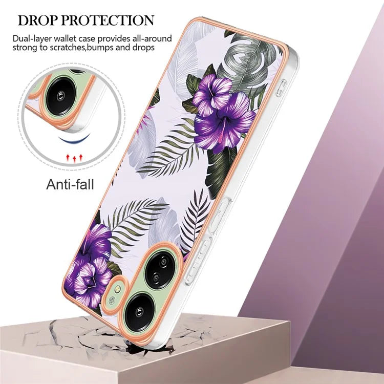YB IMD Series-1 For Xiaomi Redmi 13C 4G / Poco C65 4G TPU Phone Case Electroplating Cover