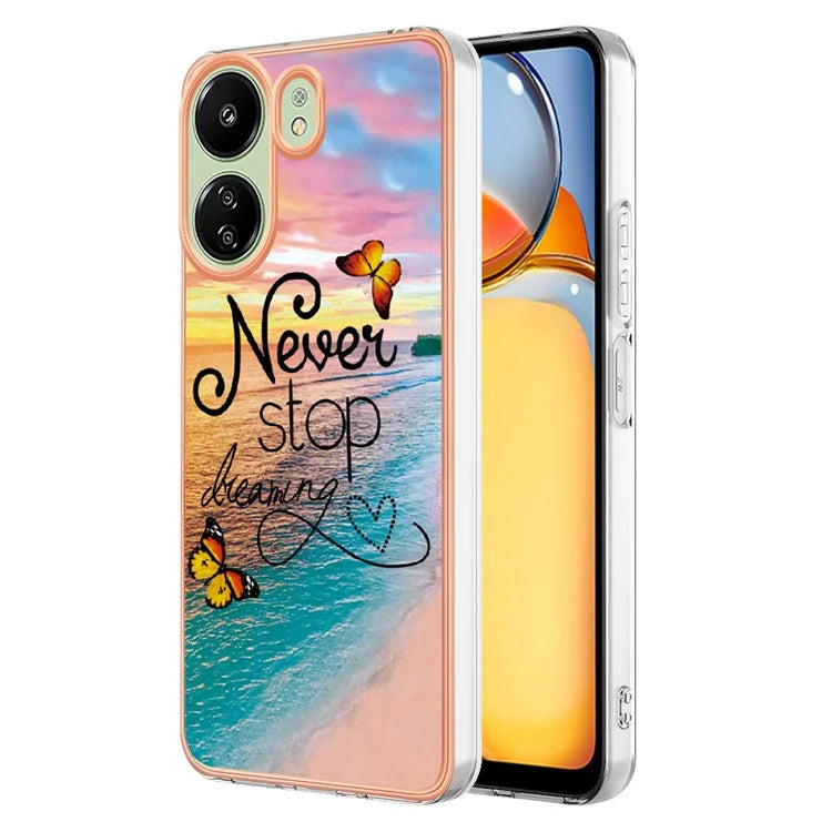 YB IMD Series-1 For Xiaomi Redmi 13C 4G / Poco C65 4G TPU Phone Case Electroplating Cover