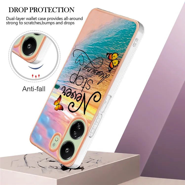 YB IMD Series-1 For Xiaomi Redmi 13C 4G / Poco C65 4G TPU Phone Case Electroplating Cover